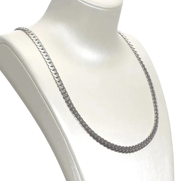Herringbone Chain Necklace In 316 Stainless Steel 24" - Picture 3 of 7
